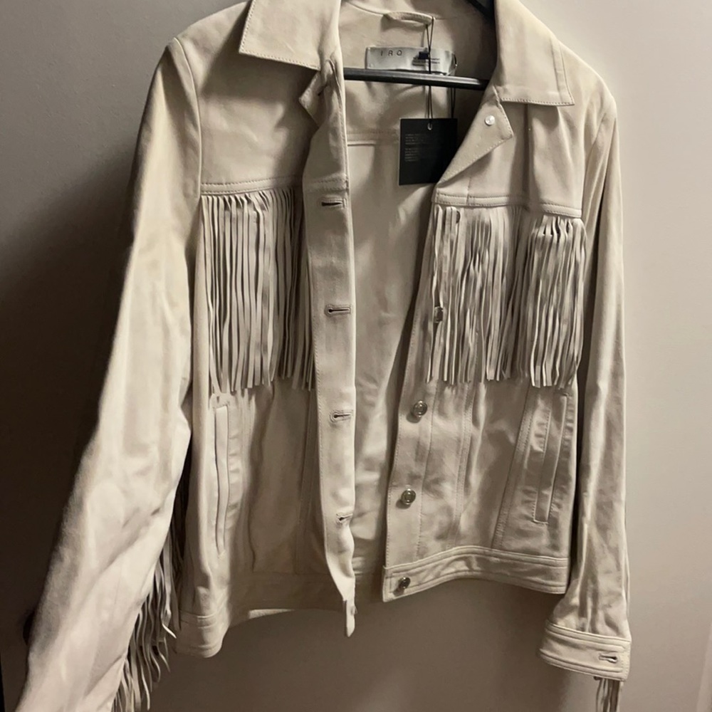 IRO fringe suede jacket size 36